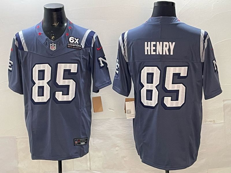Men 2026 New England Patriots #85 Henry Blue 5th generations Nike Limited NFL Jersey style 013